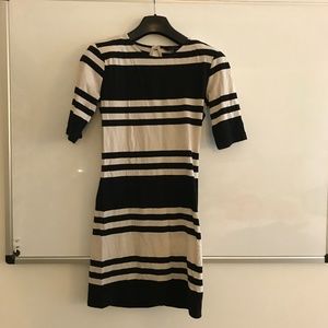 French Connection horizontal striped midi dress